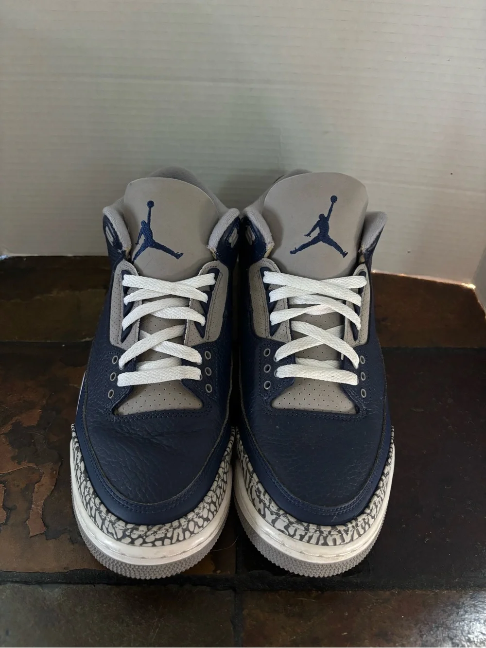 Jordan 3 Georgetown Navy and Gray